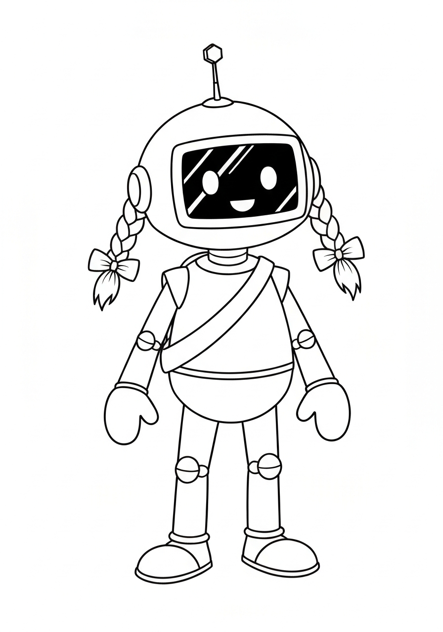 Colouring page line art of Quanta.